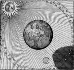 "O Sol e sua sombra terminam a obra"; Michael Maier; Atalanta Fugiens, 1618, fig. 45, http://planetaauroraalquimia.blogspot.com/2015/06/john-maier-o-sol-termina-obra.html