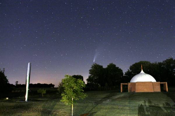 La cometa Neowise fotografata dal Parco il 20 luglio 2020.